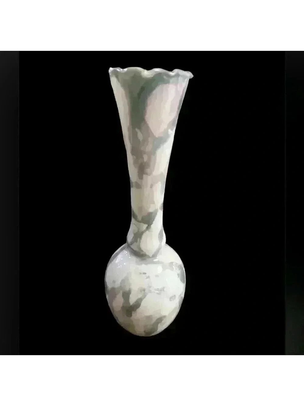 BUD Vase ceramic hand painted glazed‎